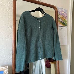 Sezane Teal Gaspard Cardigan (S)